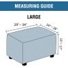 imageHVERSAILTEX Square Ottoman Covers Ottoman Slipcovers Folding Storage Stool Furniture Protector Form Fit with Elastic Bottom Stretch High Spandex Small Checks Jacquard FabricLargeDeep TealGrey