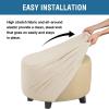 imageHVERSAILTEX Square Ottoman Covers Ottoman Slipcovers Folding Storage Stool Furniture Protector Form Fit with Elastic Bottom Stretch High Spandex Small Checks Jacquard FabricLargeDeep TealNatural