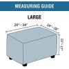 imageHVERSAILTEX Square Ottoman Covers Ottoman Slipcovers Folding Storage Stool Furniture Protector Form Fit with Elastic Bottom Stretch High Spandex Small Checks Jacquard FabricLargeDeep TealIsland Fossi