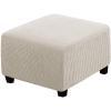 imageHVERSAILTEX Square Ottoman Covers Ottoman Slipcovers Folding Storage Stool Furniture Protector Form Fit with Elastic Bottom Stretch High Spandex Small Checks Jacquard FabricLargeDeep TealIsland Fossi