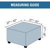 imageHVERSAILTEX Square Ottoman Covers Ottoman Slipcovers Folding Storage Stool Furniture Protector Form Fit with Elastic Bottom Stretch High Spandex Small Checks Jacquard FabricLargeDeep TealIsland Fossi