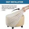 imageHVERSAILTEX Square Ottoman Covers Ottoman Slipcovers Folding Storage Stool Furniture Protector Form Fit with Elastic Bottom Stretch High Spandex Small Checks Jacquard FabricLargeDeep TealIsland Fossi