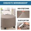 imageHVERSAILTEX Square Ottoman Covers Ottoman Slipcovers Folding Storage Stool Furniture Protector Form Fit with Elastic Bottom Stretch High Spandex Small Checks Jacquard FabricLargeDeep TealTaupe