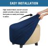 imageHVERSAILTEX Square Ottoman Covers Ottoman Slipcovers Folding Storage Stool Furniture Protector Form Fit with Elastic Bottom Stretch High Spandex Small Checks Jacquard FabricLargeDeep TealNavy