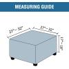 imageHVERSAILTEX Square Ottoman Covers Ottoman Slipcovers Folding Storage Stool Furniture Protector Form Fit with Elastic Bottom Stretch High Spandex Small Checks Jacquard FabricLargeDeep TealWineBurgundy