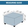 imageHVERSAILTEX Square Ottoman Covers Ottoman Slipcovers Folding Storage Stool Furniture Protector Form Fit with Elastic Bottom Stretch High Spandex Small Checks Jacquard FabricLargeDeep TealNavy