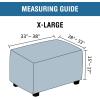 imageHVERSAILTEX Square Ottoman Covers Ottoman Slipcovers Folding Storage Stool Furniture Protector Form Fit with Elastic Bottom Stretch High Spandex Small Checks Jacquard FabricLargeDeep TealTaupe