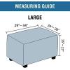 imageHVERSAILTEX Square Ottoman Covers Ottoman Slipcovers Folding Storage Stool Furniture Protector Form Fit with Elastic Bottom Stretch High Spandex Small Checks Jacquard FabricLargeDeep TealIvory