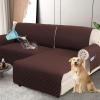 imageHVERSAILTEX 100 Waterproof Couch Covers for Sectional Sofa 2Piece Couch Covers Sectional Couch Cover L Shaped for Dogs Non Slip Right Chaise Lounge Cover  2 Seat Sofa Cover Coconut MilkChocolate