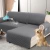 imageHVERSAILTEX 100 Waterproof Couch Covers for Sectional Sofa 2Piece Couch Covers Sectional Couch Cover L Shaped for Dogs Non Slip Right Chaise Lounge Cover  2 Seat Sofa Cover Coconut MilkRocket Gray