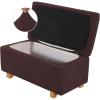 imageHVERSAILTEX 2 Piece Style Stretch Ottoman Cover Folding Storage Stool Furniture Protector Ottoman Slipcovers Rectangle with Elastic BottomLargeChocolate