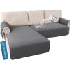 imageHVERSAILTEX L Shape Sectional Couch Covers 2Piece L Couch Cover 100 Waterproof Pet Couch Covers for Sectional Sofa WashableLeft Chaise  3 Seat Sofa Rocket GrayRocket Gray