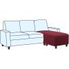 imageHVERSAILTEX Ottoman Cover Stretch Ottoman Slipcover Round Ottoman Storage Cover Folding Stool Covers Furniture Protector Cover for Footrest Ottoman Fit Dia 20quot  23quotDoveWineBurgundy