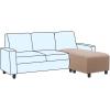 imageHVERSAILTEX Ottoman and Sofa Seat Cushion Combined Cover Slipcover Rectangle Sofa Slipcover Fit Length 5675 Suitable for L Shaped Seat Cushion Cover or Chaise Part Cover Stretch Thick Soft  BlackSand