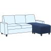 imageHVERSAILTEX Ottoman and Sofa Seat Cushion Combined Cover Slipcover Rectangle Sofa Slipcover Fit Length 5675 Suitable for L Shaped Seat Cushion Cover or Chaise Part Cover Stretch Thick Soft  BlackNavy