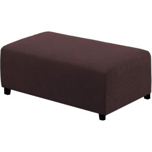 imageHVERSAILTEX Ottoman and Sofa Seat Cushion Combined Cover Slipcover Rectangle Sofa Slipcover Fit Length 5675 Suitable for L Shaped Seat Cushion Cover or Chaise Part Cover Stretch Thick Soft  BlackChocolate