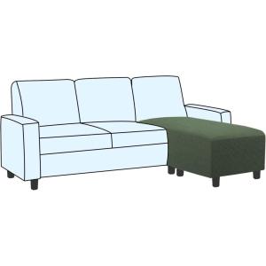 imageHVERSAILTEX Ottoman and Sofa Seat Cushion Combined Cover Slipcover Rectangle Sofa Slipcover Fit Length 5675 Suitable for L Shaped Seat Cushion Cover or Chaise Part Cover Stretch Thick Soft  BlackBronze Green