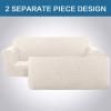 imageHVERSAILTEX 2 Piece Stretch Jacquard Wingback Chair Covers Slipcovers Wing Chair Covers Base Cover Plus Seat Cushion Cover Furniture Covers for Wingback Chairs Form Fitted Thick Soft ChocolateIvory
