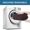 imageHVERSAILTEX 2 Piece Stretch Jacquard Wingback Chair Covers Slipcovers Wing Chair Covers Base Cover Plus Seat Cushion Cover Furniture Covers for Wingback Chairs Form Fitted Thick Soft ChocolateChocolateBrown