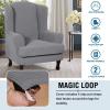 imageHVERSAILTEX 2 Piece Stretch Jacquard Wingback Chair Covers Slipcovers Wing Chair Covers Base Cover Plus Seat Cushion Cover Furniture Covers for Wingback Chairs Form Fitted Thick Soft ChocolateDove