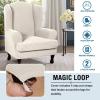 imageHVERSAILTEX 2 Piece Stretch Jacquard Wingback Chair Covers Slipcovers Wing Chair Covers Base Cover Plus Seat Cushion Cover Furniture Covers for Wingback Chairs Form Fitted Thick Soft ChocolateIvory