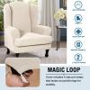 imageHVERSAILTEX 2 Piece Stretch Jacquard Wingback Chair Covers Slipcovers Wing Chair Covers Base Cover Plus Seat Cushion Cover Furniture Covers for Wingback Chairs Form Fitted Thick Soft ChocolateNatural