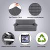 imageHVERSAILTEX 2 Piece Stretch Jacquard Wingback Chair Covers Slipcovers Wing Chair Covers Base Cover Plus Seat Cushion Cover Furniture Covers for Wingback Chairs Form Fitted Thick Soft ChocolateCharcoal Gray