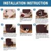 imageHVERSAILTEX 2 Piece Stretch Jacquard Wingback Chair Covers Slipcovers Wing Chair Covers Base Cover Plus Seat Cushion Cover Furniture Covers for Wingback Chairs Form Fitted Thick Soft ChocolateChocolateBrown