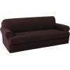 imageHVERSAILTEX 2 Piece Stretch Jacquard Wingback Chair Covers Slipcovers Wing Chair Covers Base Cover Plus Seat Cushion Cover Furniture Covers for Wingback Chairs Form Fitted Thick Soft ChocolateChocolateBrown