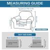 imageHVERSAILTEX 2 Piece Stretch Jacquard Wingback Chair Covers Slipcovers Wing Chair Covers Base Cover Plus Seat Cushion Cover Furniture Covers for Wingback Chairs Form Fitted Thick Soft ChocolateCharcoal Gray