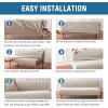 imageHVERSAILTEX Armless Futon Cover Stretch Sofa Bed Slipcover Protector Elastic Feature Rich Textured High Spandex Small Checks Jacquard Fabric Futon Cover Machine Washable Bronze GreenIsland Fossi