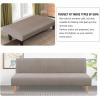 imageHVERSAILTEX Armless Futon Cover Stretch Sofa Bed Slipcover Protector Elastic Feature Rich Textured High Spandex Small Checks Jacquard Fabric Futon Cover Machine Washable TaupeTaupe