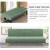 imageHVERSAILTEX Armless Futon Cover Stretch Sofa Bed Slipcover Protector Elastic Feature Rich Textured High Spandex Small Checks Jacquard Fabric Futon Cover Machine Washable TaupeLoden Frost