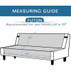 imageHVERSAILTEX Futon Cover Reversible Sofa Slipcover Furniture Protector Water Resistant 2 Inch Wide Elastic Straps Sofa Bed Pets Kids Dog Cat Fit Sitting Width Up to 70quotFuton BlackGreyGrayBeige