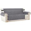 imageHVERSAILTEX Futon Cover Reversible Sofa Slipcover Furniture Protector Water Resistant 2 Inch Wide Elastic Straps Sofa Bed Pets Kids Dog Cat Fit Sitting Width Up to 70quotFuton BlackGreyGrayBeige