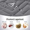 imageHVERSAILTEX Futon Cover Reversible Sofa Slipcover Furniture Protector Water Resistant 2 Inch Wide Elastic Straps Sofa Bed Pets Kids Dog Cat Fit Sitting Width Up to 70quotFuton BlackGreyGrayBeige