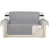 imageHVERSAILTEX Futon Cover Reversible Sofa Slipcover Furniture Protector Water Resistant 2 Inch Wide Elastic Straps Sofa Bed Pets Kids Dog Cat Fit Sitting Width Up to 70quotFuton BlackGreyLight GreyBeige