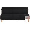 imageHVERSAILTEX Futon Cover Reversible Sofa Slipcover Furniture Protector Water Resistant 2 Inch Wide Elastic Straps Sofa Bed Pets Kids Dog Cat Fit Sitting Width Up to 70quotFuton BlackGreyBlackGrey
