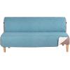 imageHVERSAILTEX Futon Cover Reversible Sofa Slipcover Furniture Protector Water Resistant 2 Inch Wide Elastic Straps Sofa Bed Pets Kids Dog Cat Fit Sitting Width Up to 70quotFuton BlackGreyCameo BlueBeige