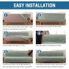 imageHVERSAILTEX Real Velvet Futon Cover Armless Sofa Covers Sofa Bed Covers Stretch Futon Couch Cover Sofa Slipcover Furniture Protector Thick Soft Velvet Fabric Form Fitted Stay in Place BrownSea Grass