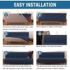 imageHVERSAILTEX Real Velvet Futon Cover Armless Sofa Covers Sofa Bed Covers Stretch Futon Couch Cover Sofa Slipcover Furniture Protector Thick Soft Velvet Fabric Form Fitted Stay in Place BrownNavy