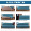 imageHVERSAILTEX Real Velvet Futon Cover Armless Sofa Covers Sofa Bed Covers Stretch Futon Couch Cover Sofa Slipcover Furniture Protector Thick Soft Velvet Fabric Form Fitted Stay in Place BrownPeacock Blue