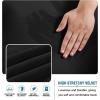 imageHVERSAILTEX Real Velvet Futon Cover Armless Sofa Covers Sofa Bed Covers Stretch Futon Couch Cover Sofa Slipcover Furniture Protector Thick Soft Velvet Fabric Form Fitted Stay in Place BrownJet Black