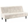imageHVERSAILTEX Real Velvet Futon Cover Armless Sofa Covers Sofa Bed Covers Stretch Futon Couch Cover Sofa Slipcover Furniture Protector Thick Soft Velvet Fabric Form Fitted Stay in Place GreyIvory