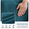 imageHVERSAILTEX Real Velvet Futon Cover Armless Sofa Covers Sofa Bed Covers Stretch Futon Couch Cover Sofa Slipcover Furniture Protector Thick Soft Velvet Fabric Form Fitted Stay in Place GreyDeep Teal