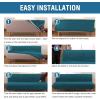 imageHVERSAILTEX Real Velvet Futon Cover Armless Sofa Covers Sofa Bed Covers Stretch Futon Couch Cover Sofa Slipcover Furniture Protector Thick Soft Velvet Fabric Form Fitted Stay in Place GreyDeep Teal