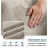 imageHVERSAILTEX Real Velvet Futon Cover Armless Sofa Covers Sofa Bed Covers Stretch Futon Couch Cover Sofa Slipcover Furniture Protector Thick Soft Velvet Fabric Form Fitted Stay in Place BrownOatmeal