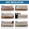 imageHVERSAILTEX Real Velvet Futon Cover Armless Sofa Covers Sofa Bed Covers Stretch Futon Couch Cover Sofa Slipcover Furniture Protector Thick Soft Velvet Fabric Form Fitted Stay in Place BrownOatmeal