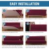 imageHVERSAILTEX Real Velvet Futon Cover Armless Sofa Covers Sofa Bed Covers Stretch Futon Couch Cover Sofa Slipcover Furniture Protector Thick Soft Velvet Fabric Form Fitted Stay in Place BrownWineBurgundy
