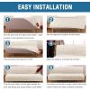 imageHVERSAILTEX Real Velvet Futon Cover Armless Sofa Covers Sofa Bed Covers Stretch Futon Couch Cover Sofa Slipcover Furniture Protector Thick Soft Velvet Fabric Form Fitted Stay in Place BrownIvory